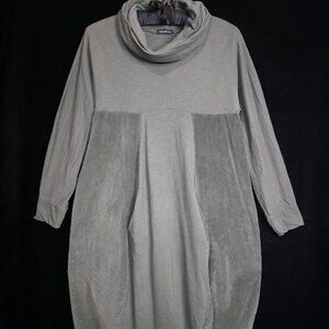 Made In Italy Cowl Neck L/S Tunic Dress